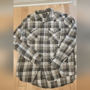 Frye Men's Plaid Button-Down Shirt - Gray & White